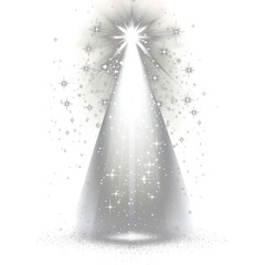 Wall Mural - png white glowing light sparkle flare star.