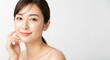 © Blue Studio - 透明感のある肌を持つ日本人女性のスキンケア｜Asian Beauty Skincare Portrait