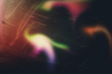 Wall Mural - abstract grainy warm orange color light leaks photo overlay effect filter, film grain texture photo 