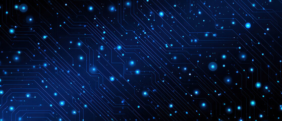 Digital circuit visualization technology graphic design dark background abstract view innovation concepts
