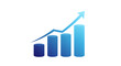© Minh - Blue Gradient Bar Graph Showing Upward Growth Trend