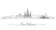 © godsfavoritearts - New Orleans Skyline Vector Line Art.