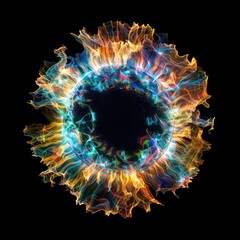 Canvas Print - vibrant abstract energy circle