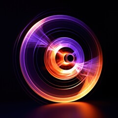 Wall Mural - spinning wheel purple technology abstract.