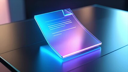 Glowing transparent technology object