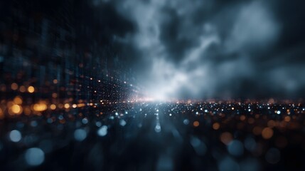 Wall Mural - futuristic data cloud and intelligence lighting