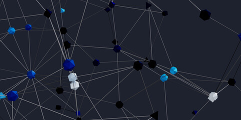 Modern digital network connection background. Abstract technology and communication concept.