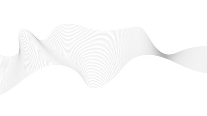 Wall Mural - abstract black lines wave curve motion on white background. perfect for use in digital science theme