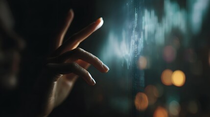 Wall Mural - futuristic technology visualizing market data analytics