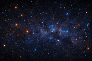 Wall Mural - A cosmic tapestry of stars in hues of blue and orange, captured against the backdrop of an infinite universe