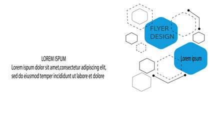 Wall Mural - vector geometric blue black hexagon wallpaper template