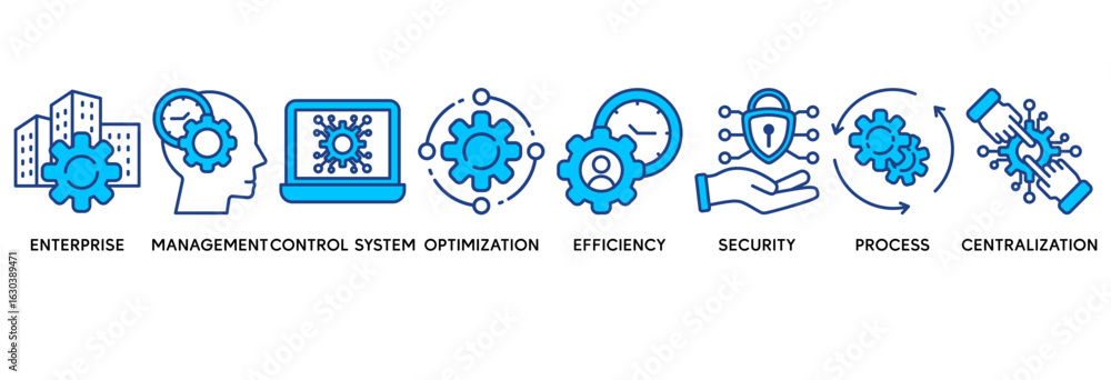 Industrial control system icon set vector illustration concept relate ...