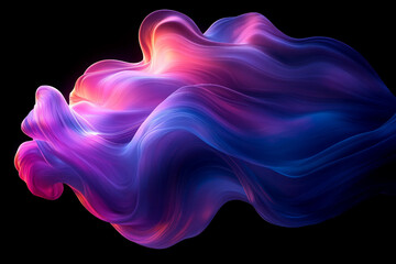 Wall Mural - abstract shape 3d elements on a vivid background, generative ai