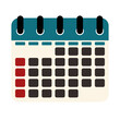 © wsbart - Minimalist 2026 Desk Calendar Template – Red and Blue Style