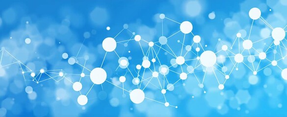 Wall Mural - blue technology background with digital connections and data a blue technology background with conne