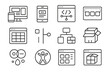 © OLEKSANDR - Stylish web design icons on dark background