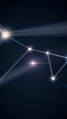 Wall Mural - a close up of a starry night sky with a person in the middle