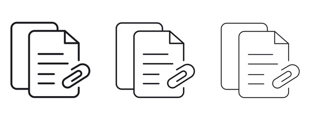 Attach document icon simple line design - Simple Vector Illustration