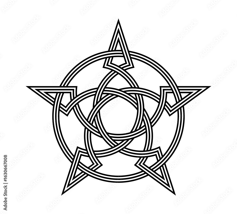 pentagram symbol vector white background for icon web wallpaper tattoo ...