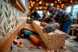 © milanchikov - Renovación de una habitación de estilo escandinavo con herramientas y materiales en uso en un ambiente acogedor