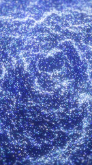 Wall Mural - dense glowing field of small blue and white particles forming an abstract shimmering digital texture