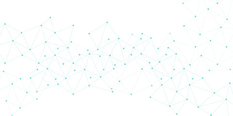 Wall Mural - abstract polygon connection mesh digital technology futuristic communication high tech concept. digi