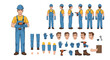 © STOCK_STUDIO - Customizable Male Construction Worker Vector Character Set