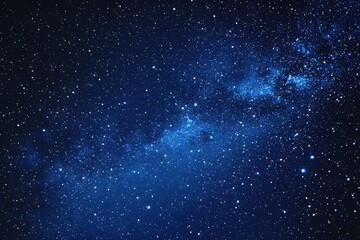 Wall Mural - starry sky background, blue night sky full of stars, glowing stars in the dark space, starry backgro