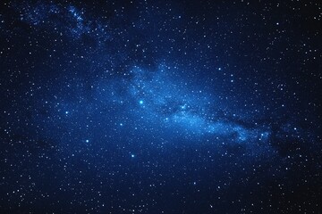 Wall Mural - starry sky background, blue night sky full of stars, glowing stars in the dark space, starry backgro
