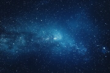 Wall Mural - starry sky background, blue night sky full of stars, glowing stars in the dark space, starry backgro