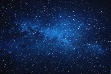 Wall Mural - starry sky background, blue night sky full of stars, glowing stars in the dark space, starry backgro