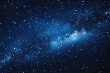 Wall Mural - starry sky background, blue night sky full of stars, glowing stars in the dark space, starry backgro