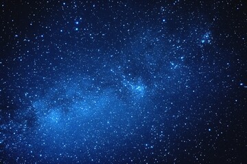 Wall Mural - starry sky background, blue night sky full of stars, glowing stars in the dark space, starry backgro