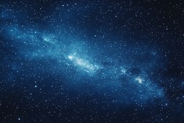 Wall Mural - starry sky background, blue night sky full of stars, glowing stars in the dark space, starry backgro