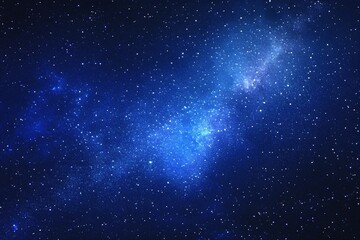 Wall Mural - starry sky background, blue night sky full of stars, glowing stars in the dark space, starry backgro