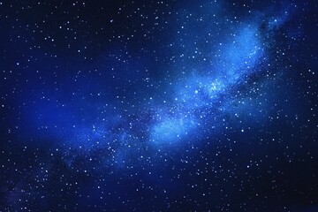 Wall Mural - starry sky background, blue night sky full of stars, glowing stars in the dark space, starry backgro