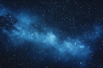 Wall Mural - starry sky background, blue night sky full of stars, glowing stars in the dark space, starry backgro