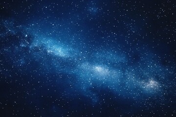Wall Mural - starry sky background, blue night sky full of stars, glowing stars in the dark space, starry backgro
