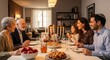 © Mila Shnobel - Family gathering to celebrate Rosh Hashanah with traditional foods and joyful moments at home