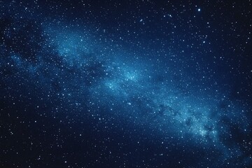 Wall Mural - starry sky background, blue night sky full of stars, glowing stars in the dark space, starry backgro