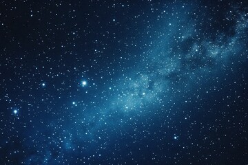 Wall Mural - starry sky background, blue night sky full of stars, glowing stars in the dark space, starry backgro