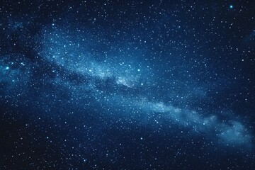 Wall Mural - starry sky background, blue night sky full of stars, glowing stars in the dark space, starry backgro
