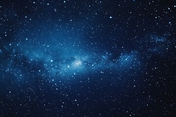 Wall Mural - starry sky background, blue night sky full of stars, glowing stars in the dark space, starry backgro