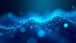 © PixelVision Studio - Abstract wavy data network in blue