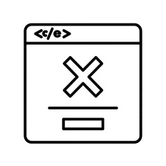 Website error message showing a broken connection or failure, perfect for online tech and software design concepts