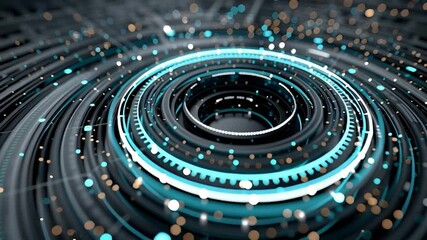 Wall Mural - abstract digital circuit board with glowing energy core. perfect for projects related to technology,