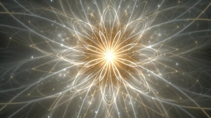 Wall Mural - ethereal abstract flower of light and energy. perfect visual for projects related to wellness, mindf