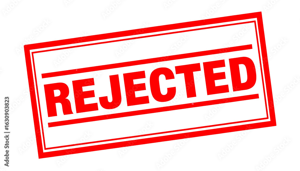 Rejected Stamp PNG, Red Rubber Stamp Isolated, Transparent Background ...