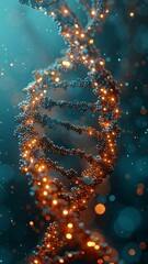 Wall Mural - vertical video visually captivating and stylized depiction of a dna double helix. ideal for projects