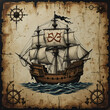 © Danielle - Pirate and nautical theme grunge background